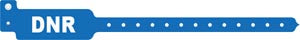 Medical Id Solutions Tri-Laminate Alert Wristbands  Adult/ Pediatric, Tri-Laminate, DNR, Blue, 500/bx