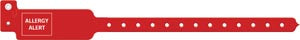 Medical Id Solutions Tri-Laminate Alert Wristbands  Adult/ Pediatric, 10", Tri-Laminate, Allergy Alert