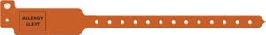 Medical Id Solutions Tri-Laminate Alert Wristbands  Adult/ Pediatric, 10", Tri-Laminate, Allergy Alert