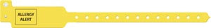 Medical Id Solutions Tri-Laminate Alert Wristbands  Adult/ Pediatric, 10", Tri-Laminate, Allergy Alert