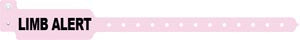 Medical Id Solutions Tri-Laminate Alert Wristbands  Adult/ Pediatric, Tri-Laminate, Limb Alert, Pink,