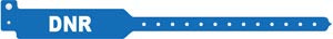 Medical Id Solutions Tri-Laminate Alert Wristbands  Adult, Tri-Laminate, DNR, Blue, 500/bx