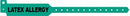 Medical Id Solutions Tri-Laminate Alert Wristbands  Adult, Tri-Laminate, Latex Allergy, Green, 500/bx