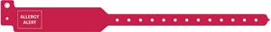 Medical Id Solutions Tri-Laminate Alert Wristbands  Adult, 12", Tri-Laminate, Allergy Alert, Cranberry