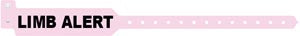 WRISTBAND AD TRI LAMNT LIMBALERT PINK 500/BX