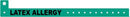Medical Id Solutions Tri-Laminate Alert Wristbands  L Shape, Tri-Laminate, Latex Allergy, Green, 500/b