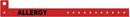 Medical Id Solutions Tri-Laminate Alert Wristbands  L Shape, Tri-Laminate, Allergy, Red, 500/bx