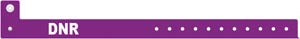 Medical Id Solutions Tri-Laminate Alert Wristbands  L Shape, Tri-Laminate, DNR, Purple, 500/bx