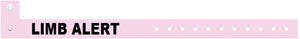 Medical Id Solutions Tri-Laminate Alert Wristbands  L Shape, Tri-Laminate, Limb Alert, Pink, 500/bx