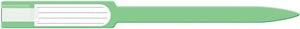 Medical Id Solutions 10" Self Adhesion Insert Wristbands - Soft Vinyl  Custom Printed, Green, 250/bx