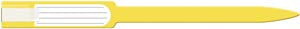 Medical Id Solutions 10" Self Adhesion Insert Wristbands - Soft Vinyl  Custom Printed, Yellow, 250/bx