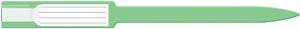 Medical Id Solutions 10" Self Adhesion Insert Wristbands - Soft Vinyl  Sealing, Custom Printed, Green, 250/bx