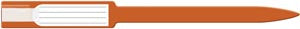 Medical Id Solutions 10" Self Adhesion Insert Wristbands - Soft Vinyl  Sealing, Custom Printed, Orange, 250/bx