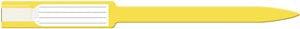 Medical Id Solutions 10" Self Adhesion Insert Wristbands - Soft Vinyl  Sealing, Custom Printed, Yellow, 250/bx