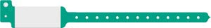 Medical Id Solutions 10" Tri-Laminate Wristband - Imprinter  Tri-Laminate, Custom Printed, Green, 500/bx
