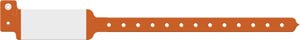 Medical Id Solutions 10" Tri-Laminate Wristband - Imprinter  Tri-Laminate, Custom Printed, Orange, 500/bx