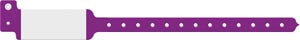 Medical Id Solutions 10" Tri-Laminate Wristband - Imprinter  Tri-Laminate, Custom Printed, Purple, 500/bx