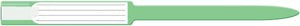 Medical Id Solutions 12" Self Adhesion Insert Wristbands - Soft Vinyl  Sealing, Custom Printed, Green, 250/bx