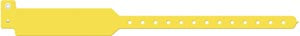 Medical Id Solutions 12" Tri-Laminate Wristband - Write-On  Tri-Laminate, Custom Printed, Yellow, 500/bx