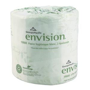 Georgia-Pacific Pacific Blue Basic Bathroom Tissue  Embossed Bathroom Tissue, 2-Ply, White, 4½" x 4.05