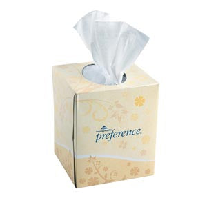 Georgia-Pacific Pacific Blue Select Facial Tissue  Facial Tissue, Cube Box, White, 8.4"x7.5", 100 sht