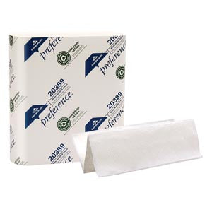 Georgia-Pacific Preference Towels  Multifold Paper Towels, Paper Band, White, 9¼" x 9