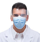 Sultan Com-Fit Super High Filtration Fluid Resistant Masks  High Filtration Ear Loop Mask with Face Shield, Bl