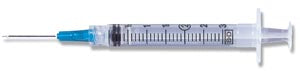 SYRINGE/NEEDLE COMBO 25GX5/83ML LUER-LOK TIP 100/BX 8BX/CS