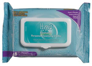Pdi Professional Disposables, Intl. Pdi Hygea Flushable Personal Cleansing Cloths  Flushable Personal Cleansing Cloths, 5.5" x 7", 48