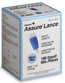 Arkray Usa, Inc. Arkray Assure Lance Safety Lancets  28G x 1mm, Light Blue, 100/bx (25 bx/plt)