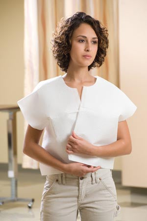Graham Medical Capes  Exam Cape, TPT, 30" x 21", White, 100/cs (70 cs/pl