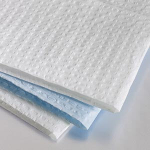 Graham Medical Disposable Towels  Towel, White/Blue, 13.5" x 18", Footprint, 500/cs