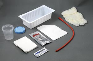 Amsino International, Inc. Amsino Amsure Urethral Catheterization Tray  Urethral Catheter Tray, 14FR Red Rubber Urethral C