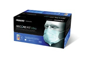 Crosstex International Crosstex Securefit Ultra Sensitive Earloop Mask  Mask, Blue, 50/bx, 10 bx/ctn