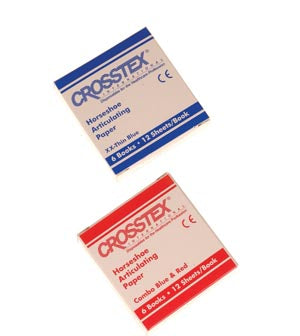 Crosstex International Crosstex Articulating Paper  Articulating Paper, Red/ Blue Combo, 12 sheets/bk,