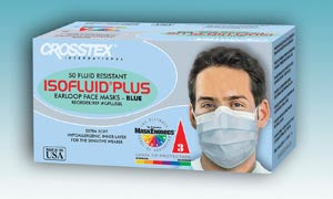 Crosstex International Crosstex Isofluid Plus Earloop Mask  (LF), Pink, 50/bx, 10 bx/ctn