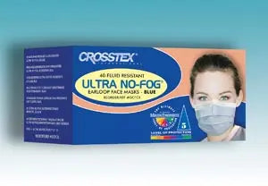 MASK ULTRA NO FOG EARLOOPBLU 40/BX 10BX/CTN