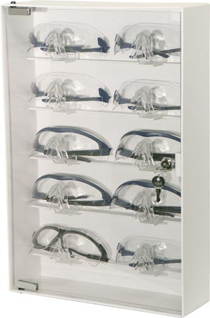 DISPENSER EYEWARE HOLD UPTO10 PR WHT ABS PLSTC