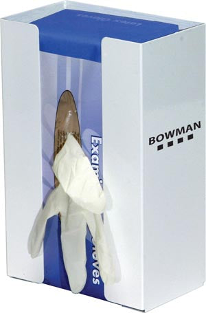 Marketlab Bowman White Powder Coated Metal Single Glove Dispensers  Single , Large Capacity with Flexible Spring, Hold
