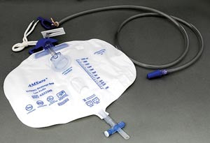Amsino International, Inc. Amsino Amsure Urinary Drainage Bags  Bag, 2000mL, Low Profile, Anti-Reflux Chamber, Pre