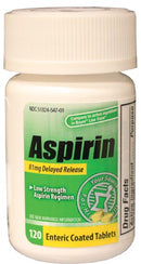 ASPIRIN ADULT LOW DOSE 81MG120/BTL 24/CS