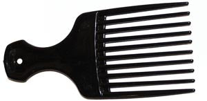 New World Imports Combs  Mini Pick, 5½" Black, 12/bg, 48 bg/cs