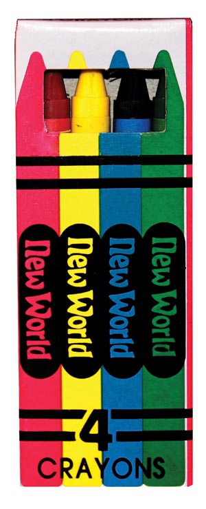 New World Imports Crayons & Coloring Book  4-Pack-Crayons-36-bx-10-bx-cs