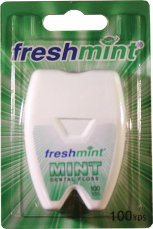 FLOSS DENTAL MINT WAXED 100YD72/CS