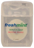 New World Imports Freshmint Dental Floss  Dental Floss, Mint, Waxed, 12 yds, 12/bg, 12 bg/cs