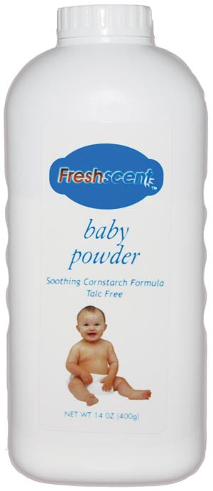 New World Imports Freshscent Powders  Baby Powder, Talc-Free, Soothing Cornstarch Formul