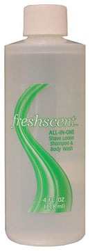 SHAMPOO SHAVE GEL BODY WASH4 OZ 3 IN 1 60/CS