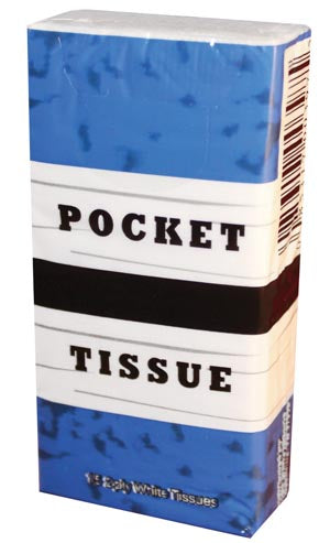 TISSUE POCKET 15 CT/PK10PK/BG 36BG/CS