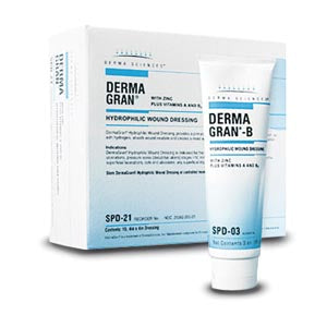 Gentell Dermagran-B Hydrophilic Wound Dressing  Hydrophilic Dressing, Impregnated, Gauze, 8" x 4",