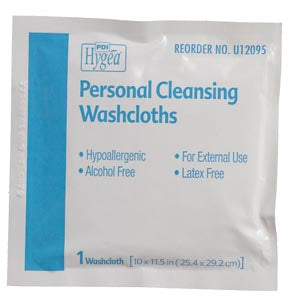 Pdi Professional Disposables, Intl. Pdi Hygea Flushable Personal Cleansing Cloths  Multi-Purpose Washcloths, Individually Packed, 400